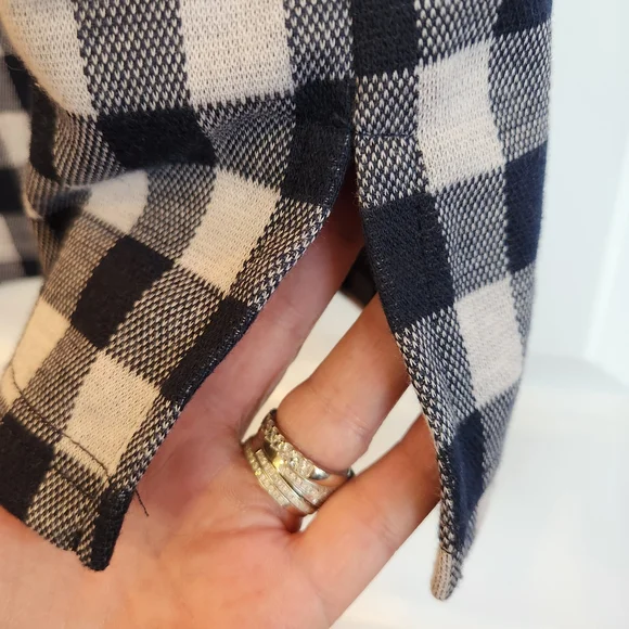 NWT Urban Revivo Blue/White Check Mini Dress Size 6 Adjustable Straps Side Zip - Picture 6 of 14